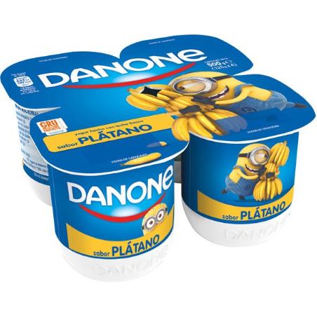 DANONE YOGUR SABOR PLATANO PACK 4 UD