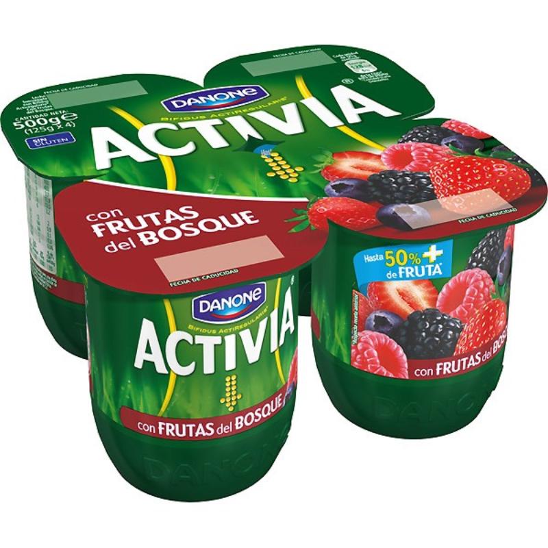 DANONE ACTIVIA FRUTOS DEL BOSQUE  PACK-4 UD