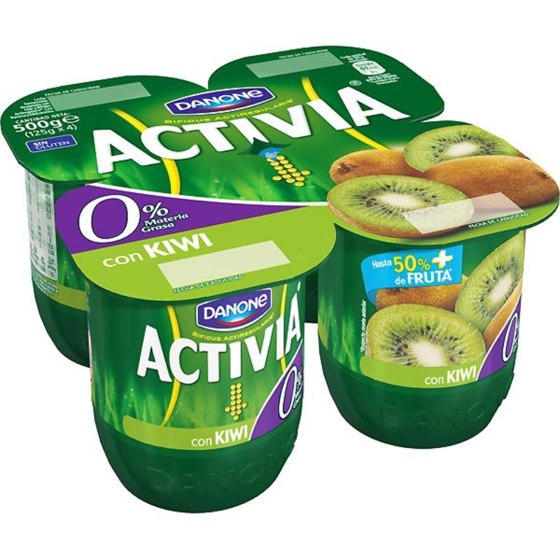 DANONE ACTIVIA 0% CON KIWI  PACK-4 UD