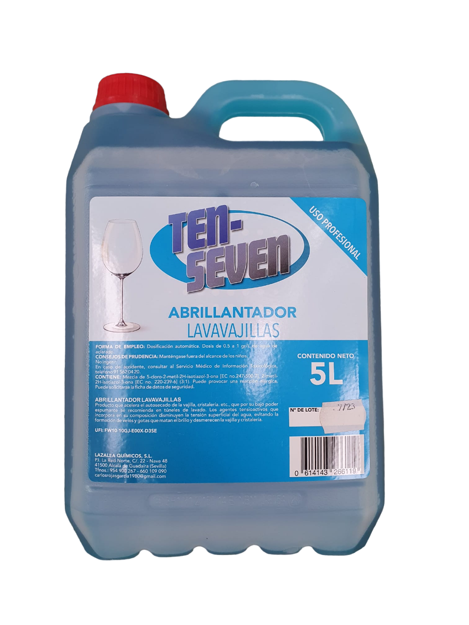 ABRILLANTADOR VAJILLA MAQUINAS TENSEVEN GFA. 5 L