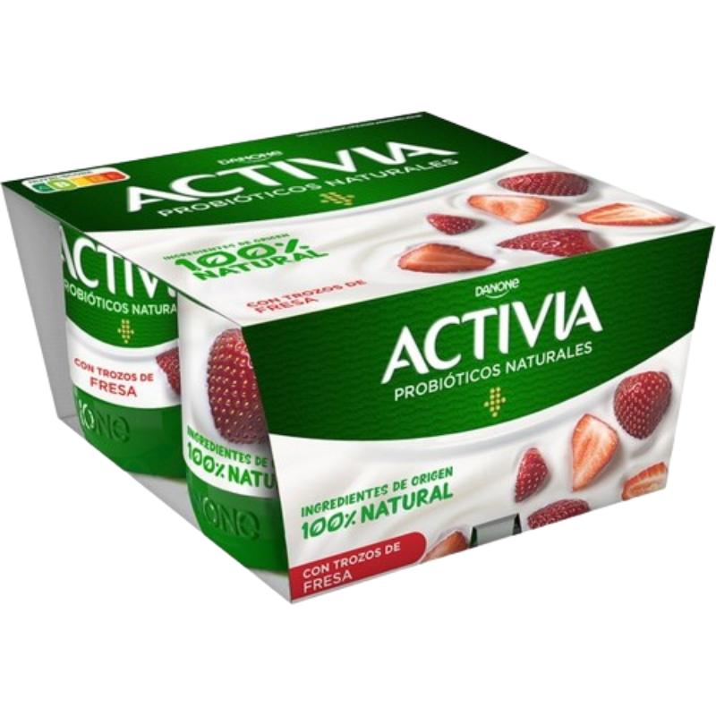 DANONE ACTIVIA CON FRESAS  PACK-4UD