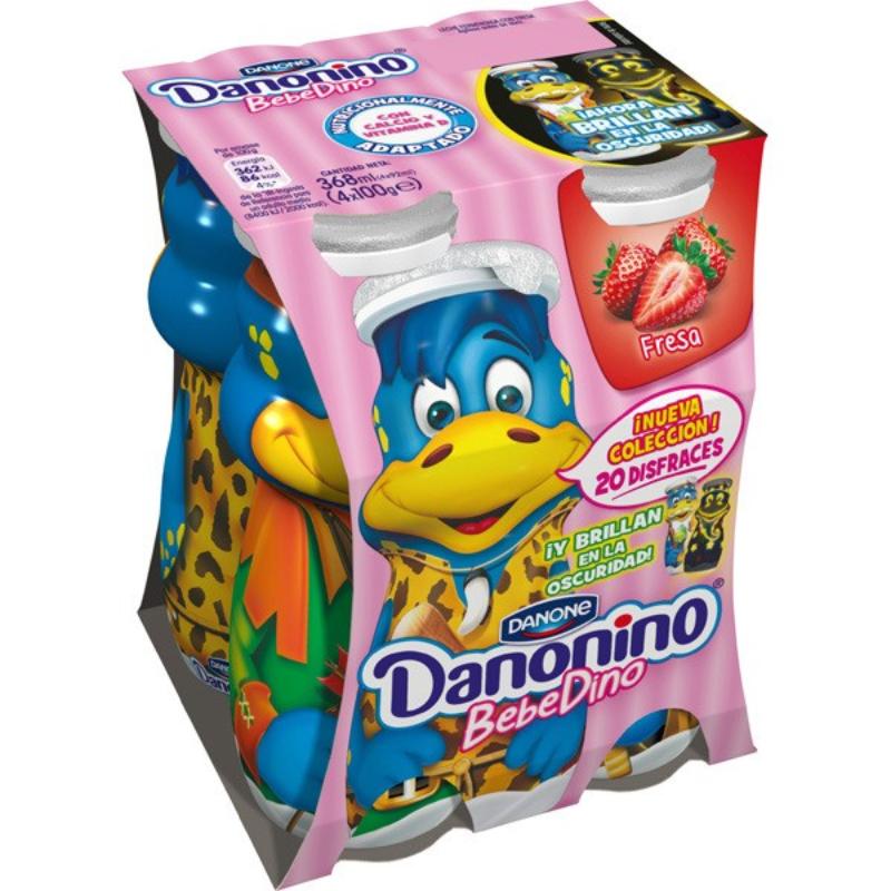 DANONE DANONINO FRESA BEBEDINO PACK-4 UD.X100.GR.