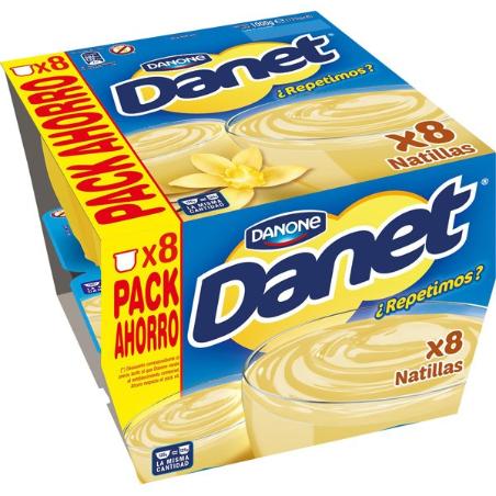 DANONE DANET NATILLAS VAINILLA PACK-8.UD 1.KG.