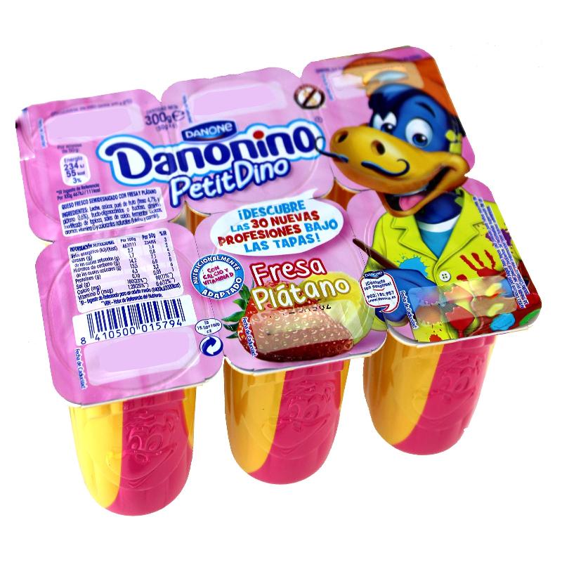 DANONE DANONINO FRESA-PLATANO PACK 6U