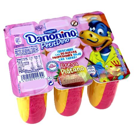 DANONE DANONINO FRESA-PLATANO PACK 6U