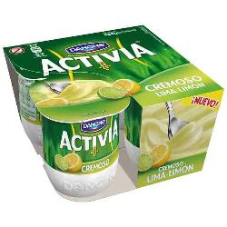 DANONE ACTIVIA CREMOSO LIMA LIMON P/4UD