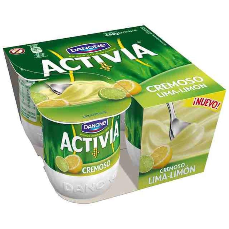 DANONE ACTIVIA CREMOSO LIMA LIMON P/4UD