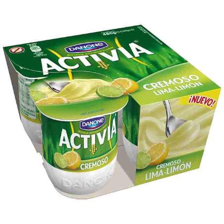 DANONE ACTIVIA CREMOSO LIMA LIMON P/4UD