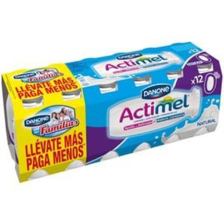 DANONE ACTIMEL LIQUIDO 0% NATURAL  PACK-12 UD