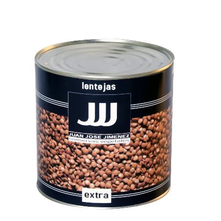 LENTEJA HERVIDA J.J.J. LATA 2,500 KG.