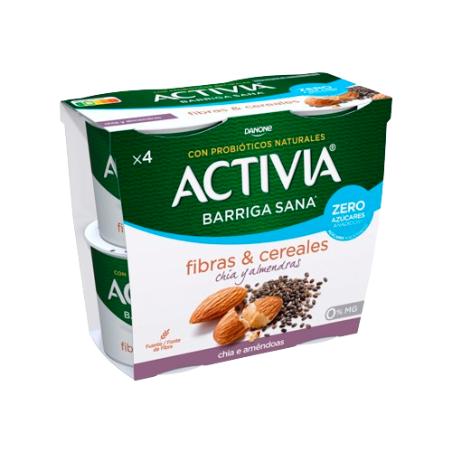 DANONE ACTIVIA 0% CHIA Y ALMENDRA P/4U