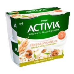 DANONE ACTIVIA AVENA, NUECES Y MANZANA PACK-4 UD