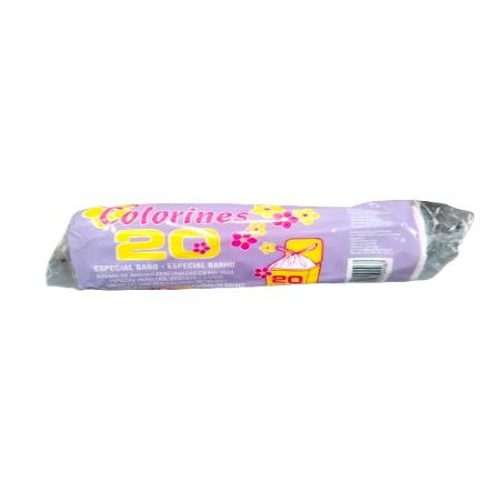 B/BASURA 45X47 BAÑO COLORINES B/20 UD