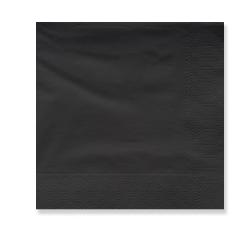 SERVILLETA 20X20 2.PLIS NEGRA TISSUE/D.CL P/100 UD