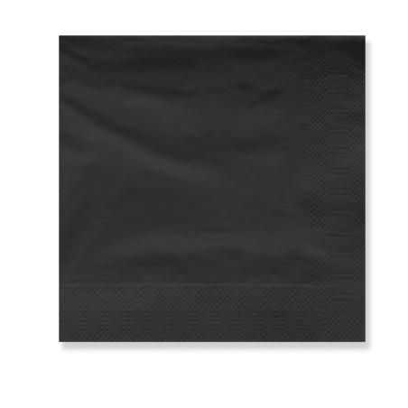SERVILLETA 20X20 2.PLIS NEGRA TISSUE/D.CL P/100 UD