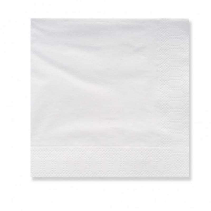 SERVILLETA 20X20 2.PLIS BLANCA TISSUE/D.C P/100 UD