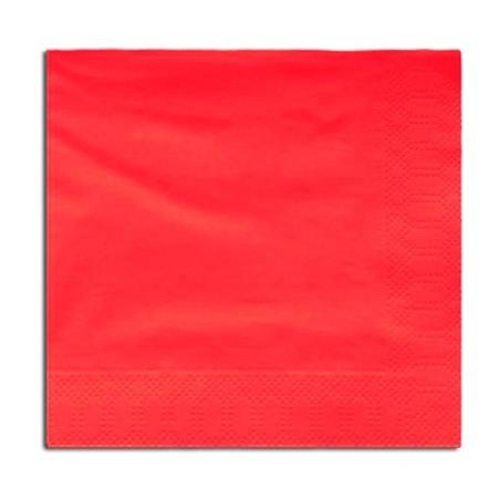 SERVILLETA 20X20 2.PLIS ROJA TISSUE/D.CLEV P/100 U