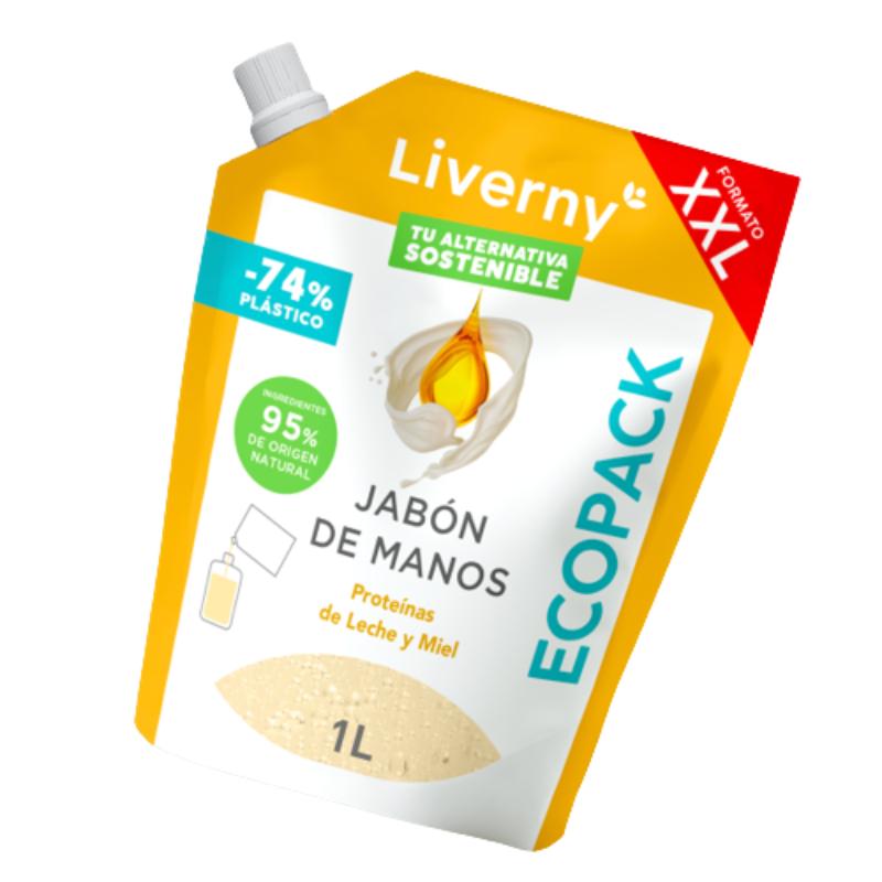 JABON MANOS LIQUIDO BETRES LECHE/MIEL ECOPACK 1 L