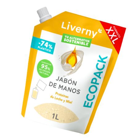 JABON MANOS LIQUIDO BETRES LECHE/MIEL ECOPACK 1 L