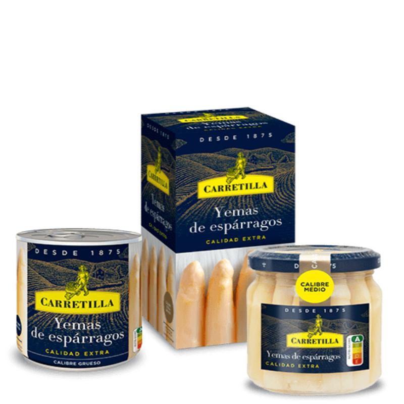 ESPARRAG.YEMAS EXTRA CARRETILLA T/C 185 GR
