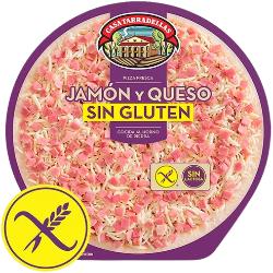 PIZZA CASATARRD/420.GR.SIN GLUTEN JAMON/QUESO 