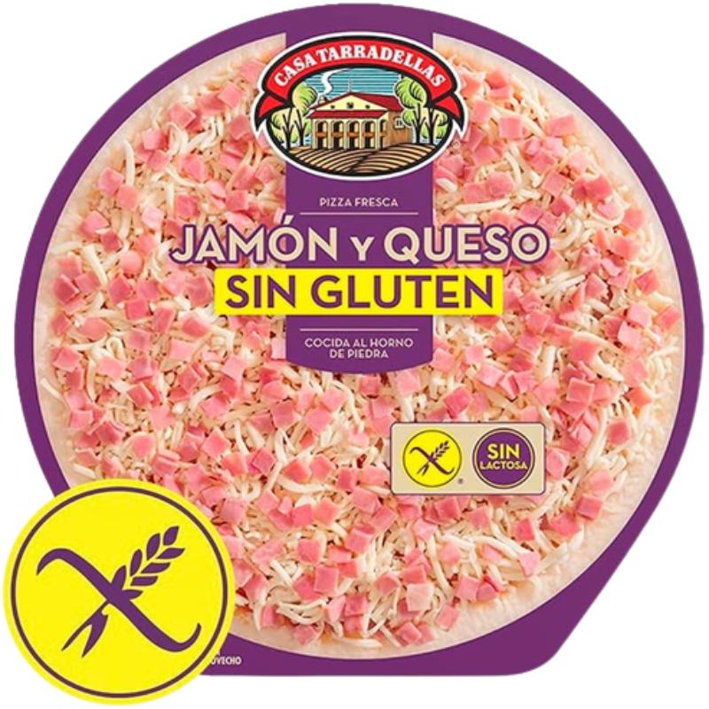 PIZZA CASATARRD/420.GR.SIN GLUTEN JAMON/QUESO 