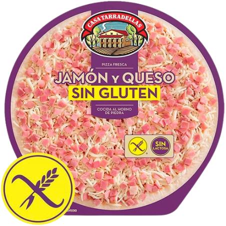 PIZZA CASATARRD/420.GR.SIN GLUTEN JAMON/QUESO 