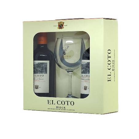 VINO COTO  RIOJA CRZA.ESTUCHE 2.BOT+1.COPA