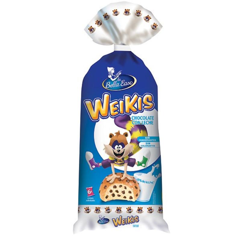 WEIKIS CHOCO/ LECHE BELLA EASO 6 UDS