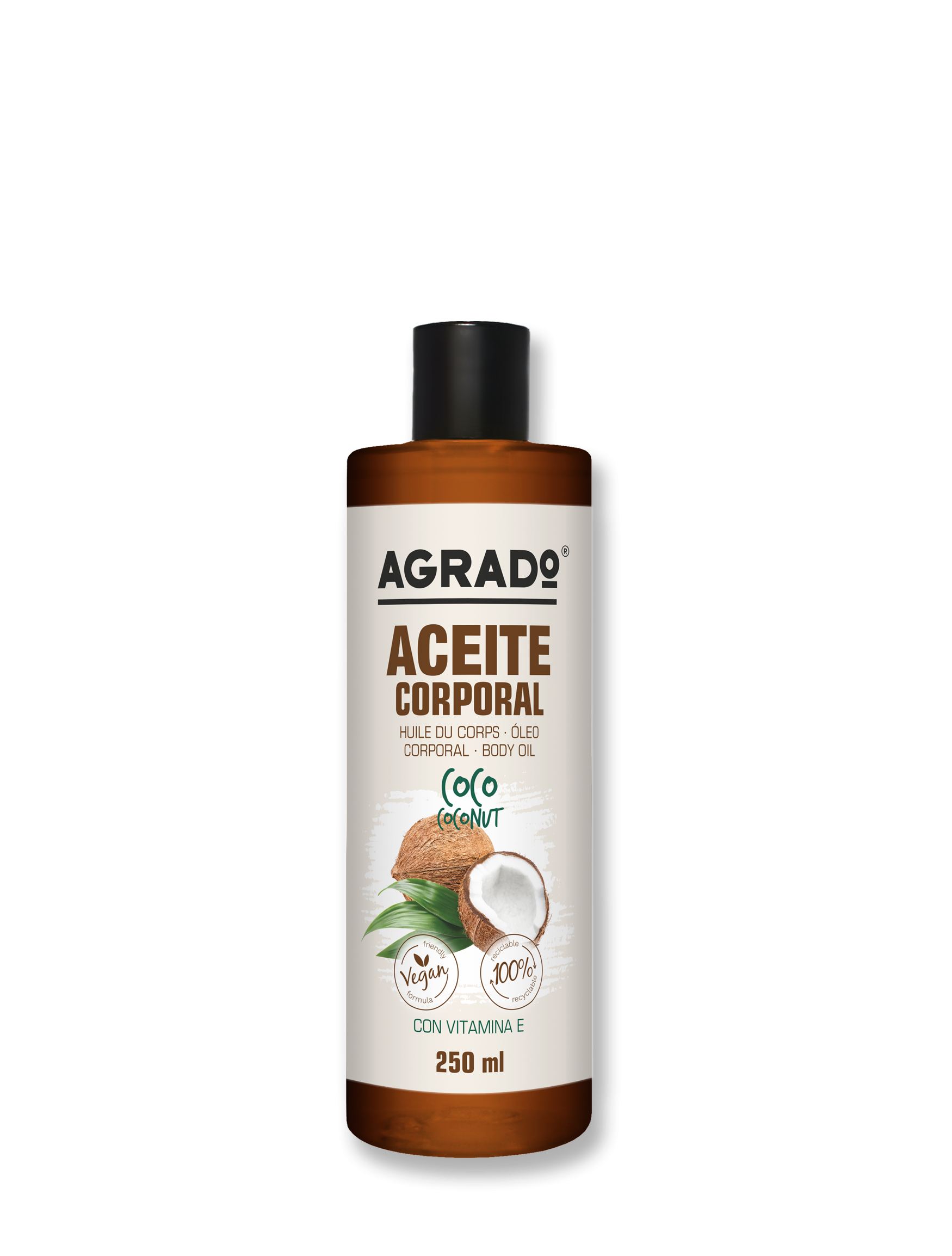 ACEITE CORPORAL AGRADO COCO  BOTE 250 ML