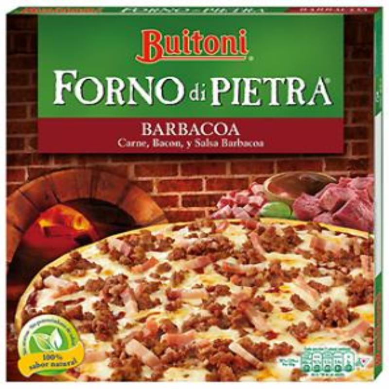 PIZZA  CONG. BUITONI FORNO PIETRA BARBACOA 325GR.