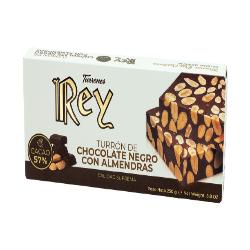 TURRON REY CHOCOLATE NEGRO ALMENDRA EST/250 GR
