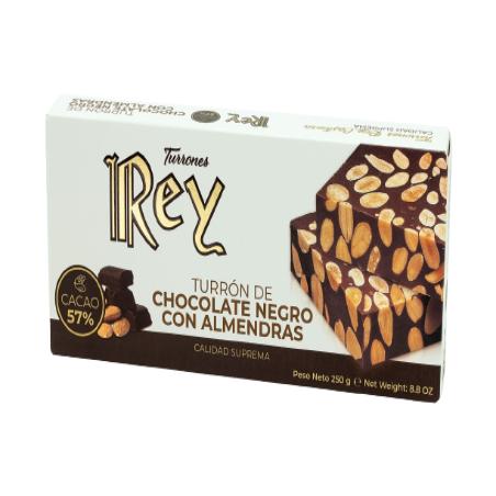 TURRON REY CHOCOLATE NEGRO ALMENDRA EST/250 GR
