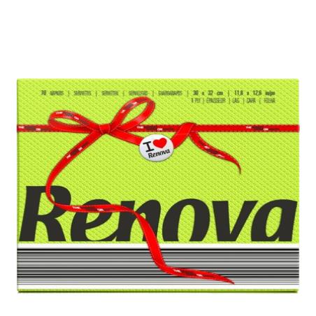 SERVILLETA 30X32 RENOVA COLORES 1 CAPA P/70 UD