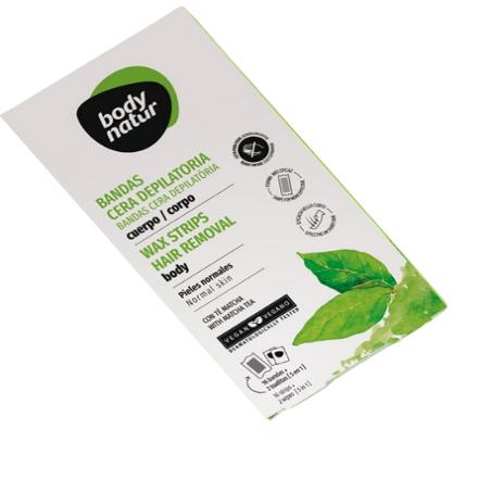 DEPILADOR BODYNATUR BANDAS MATCHA NORMAL P/16 UD