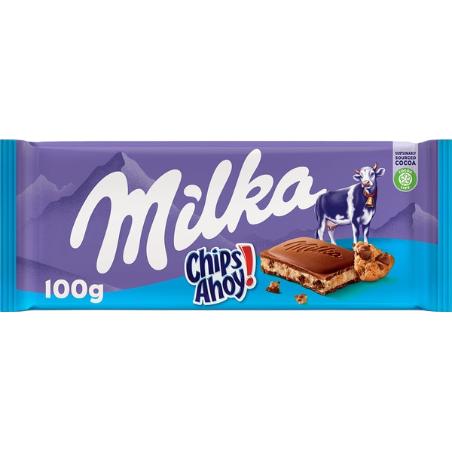 CHOCOLATE MILKA CHIPS AHOY T/100 GR