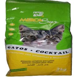COMIDA GATOS MERCASUR COCKTAIL B/2 KG