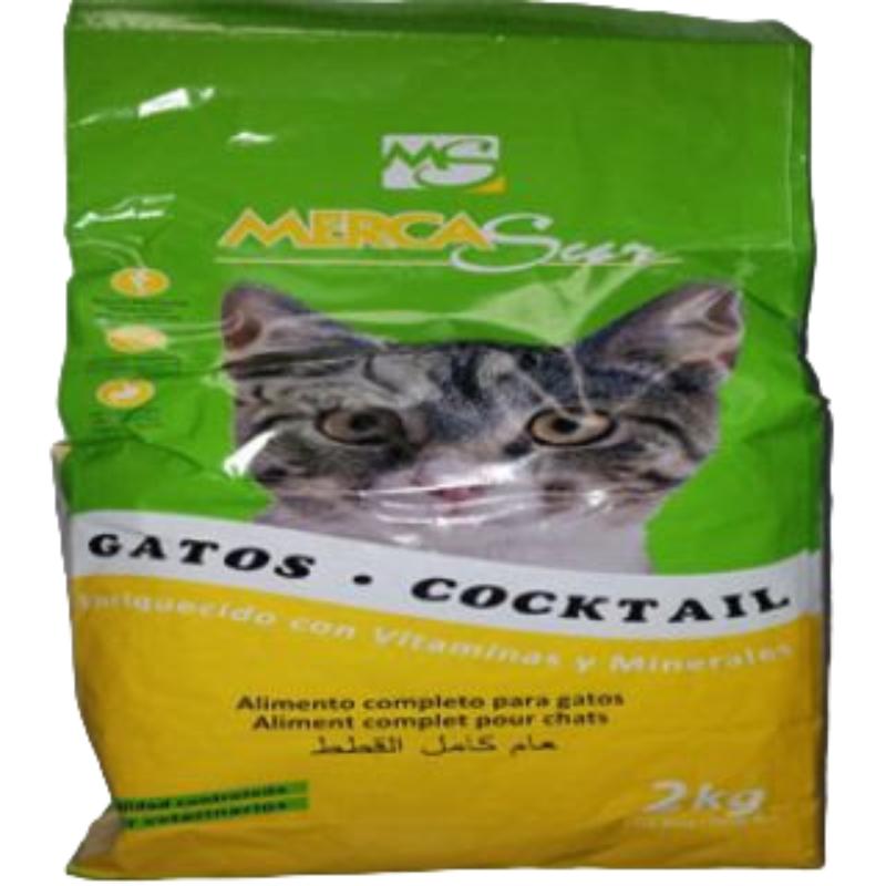 COMIDA GATOS MERCASUR COCKTAIL B/2 KG
