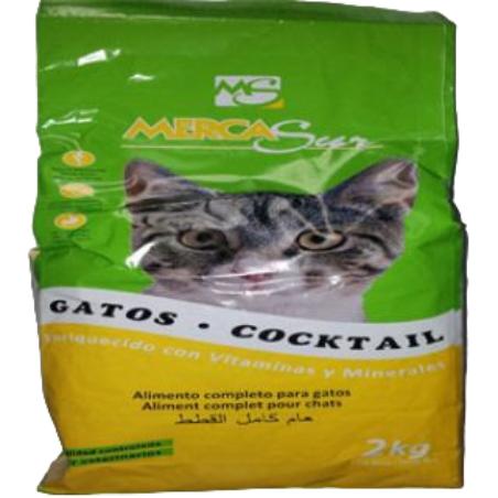 COMIDA GATOS MERCASUR COCKTAIL B/2 KG