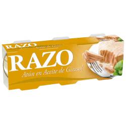 ATUN RAZO A/ VEGETAL 52 GR PACK-3 UD
