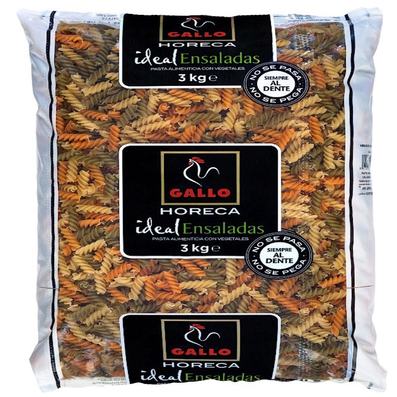 HELICES GALLO C/VEGETALES TRICOLOR B/3KG.