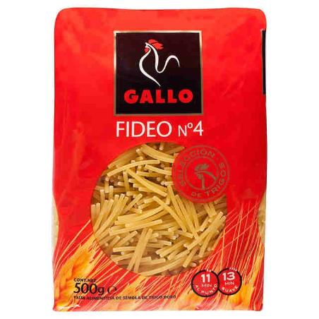 FIDEO GALLO C/4 BOLSA/450 GR