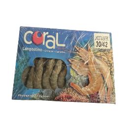 LANGOSTINO CRUDO 30/42 CORAL EST/750GR NETO 
