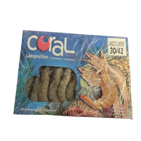 LANGOSTINO CRUDO 30/42 CORAL EST/750GR NETO 