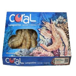 LANGOSTINO CRUDO 42/56 CORAL EST/750GR NETO