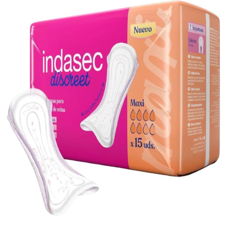 COMPRESA INDASEC DISCREET MAXI P/15 UD
