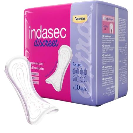 COMPRESA INDASEC DISCREET EXTRA P/10 UD