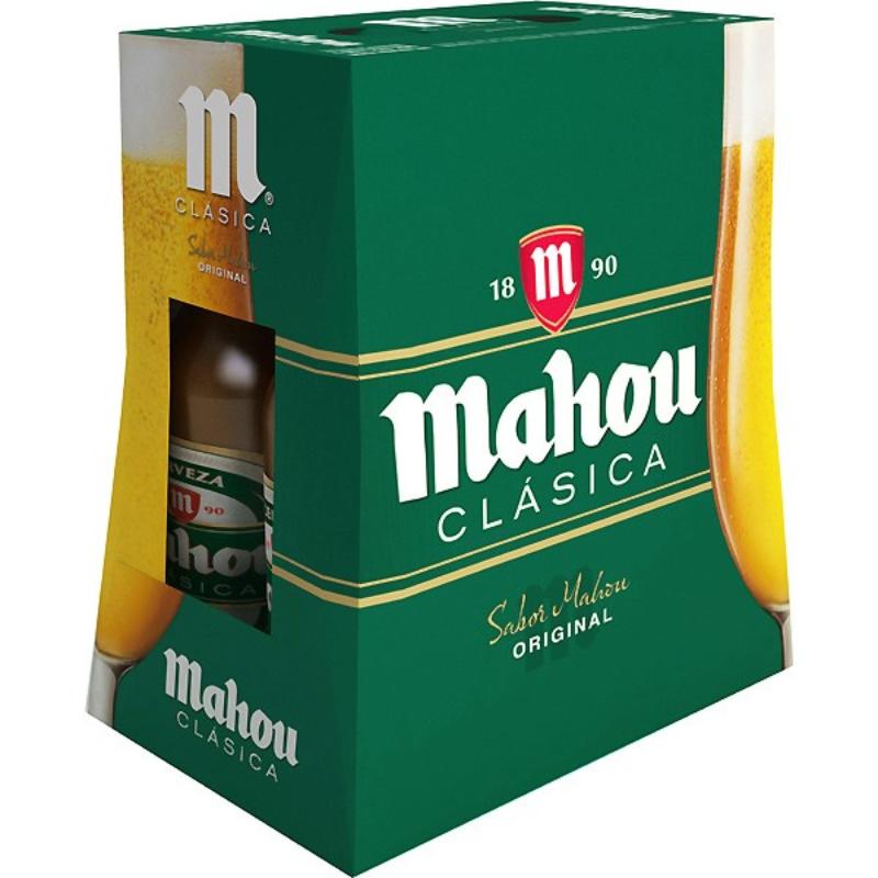 CERVEZA MAHOU CLASICA-VERDE B/25 CL PACK-6