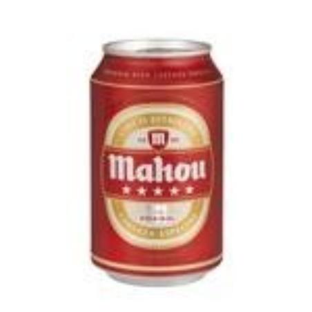 CERVEZA MAHOU 5***** LATA 33 CL ( ROJA )