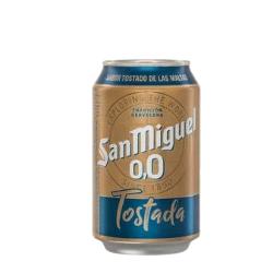 CERVEZA SAN MIGUEL 0.0% TOSTADA LATA-33.CL.